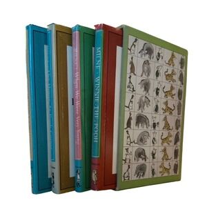 VTG 1961 Pooh's library 4 Book Set Slipcase A A Milne Hardcovr Dust Jackets